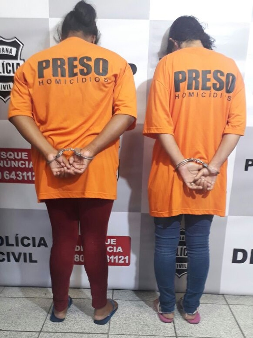 Depois da prisão, as duas confessaram ter matado a idosa para roubar o dinheiro, segundo a polícia (Foto: Divulgação/Polícia Civil)