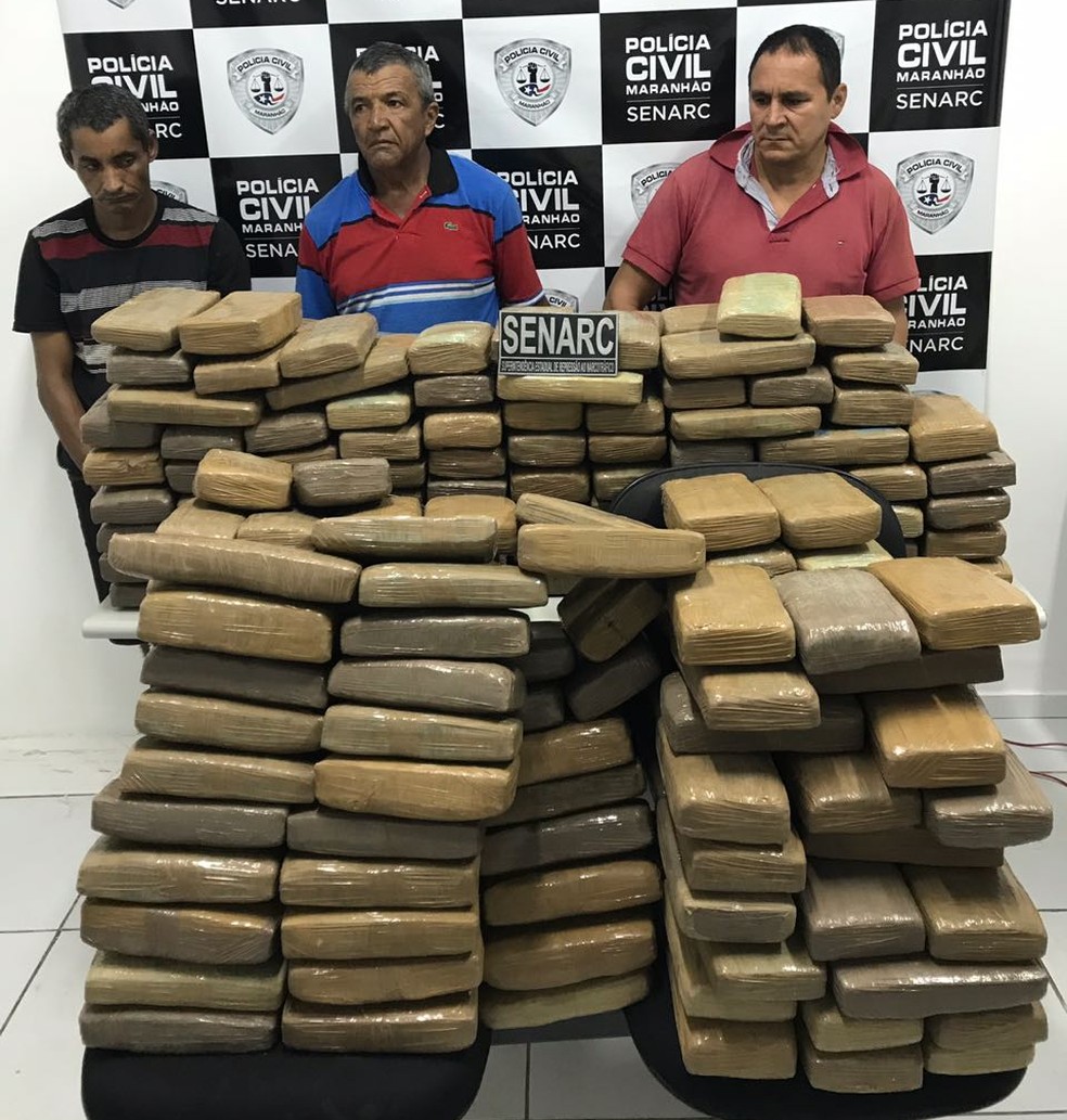 Raimundo Nonato, Hamilton da Cruz e Iranildo Dias foram presos por suspeita de tráfico de drogas (Foto: Divulgação/Polícia Civil)