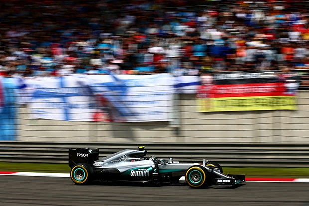 Carro de Nico Rosberg no GP da China, em Xangai (Foto: Getty Images)