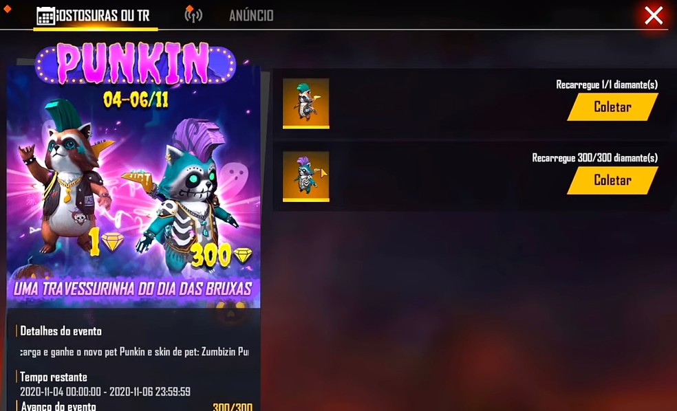 Pet Punkin — Foto: Reprodução/Free Fire