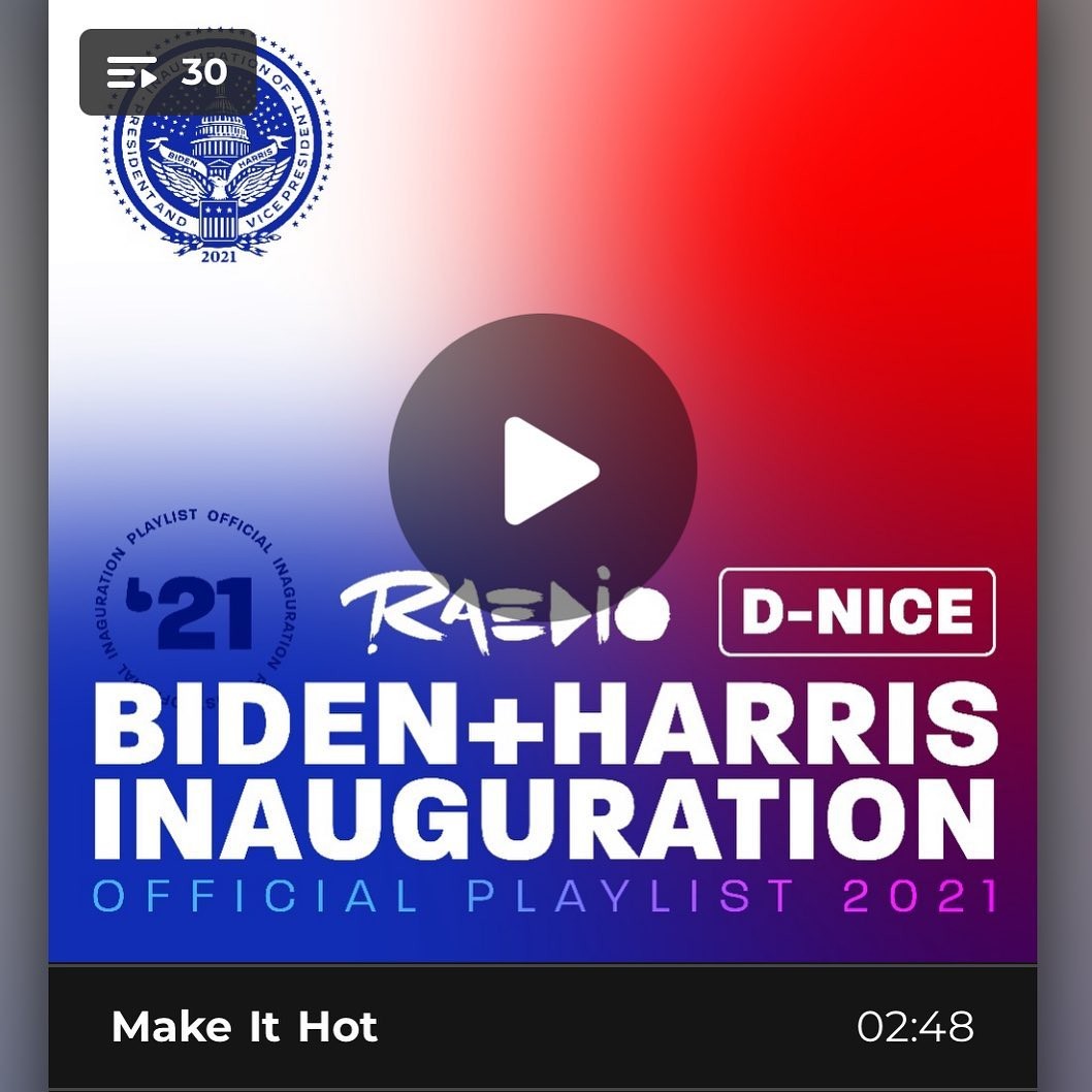 Make It Hot: na trilha sonora da posse de Joe Biden (Foto: Reprodução Instagram)