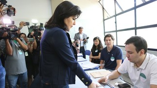 Candidata à presidência da República, Simone Tebet, vota em Campo Grande — Foto: Divulgação
