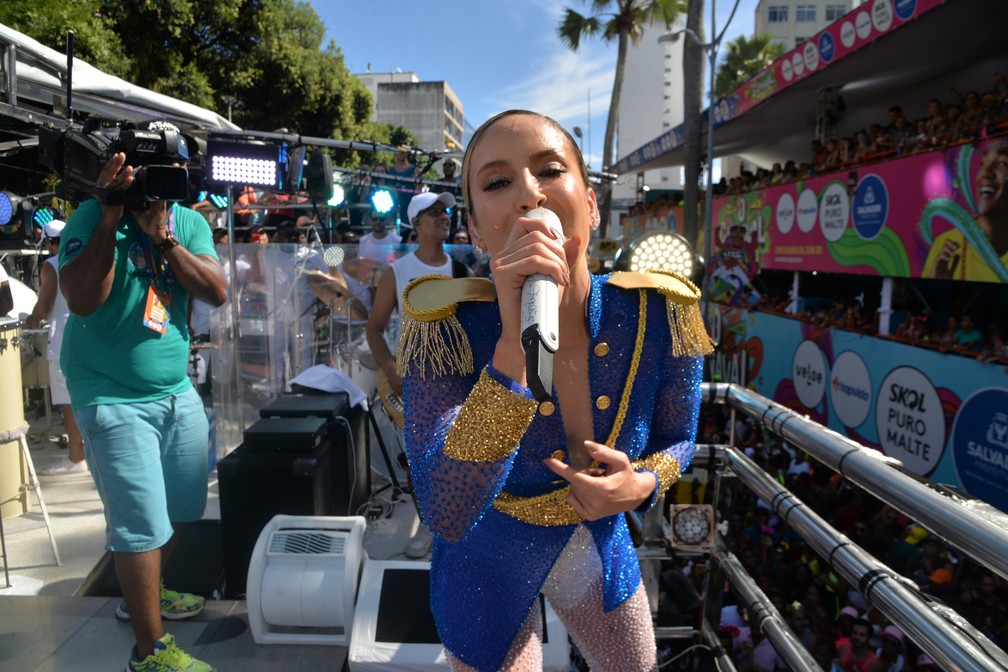 Claudia Leitte no carnaval de Salvador nesta segunda-feira (24) — Foto: Sérgio Pedreira/Ag. Haack