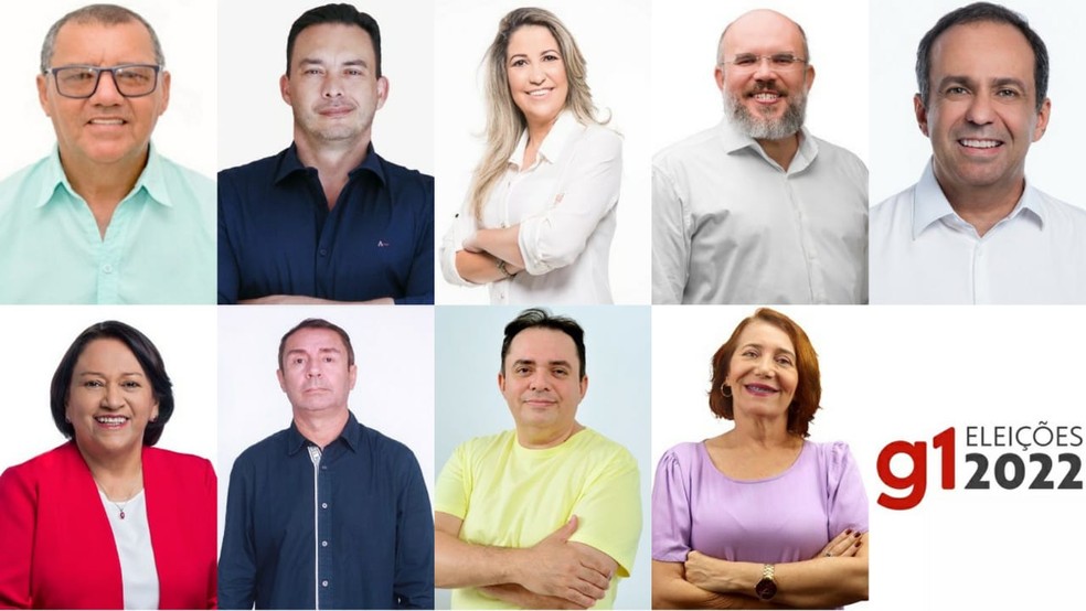 Candidatos ao governo do RN nas eleições de 2022 — Foto: Reprodução