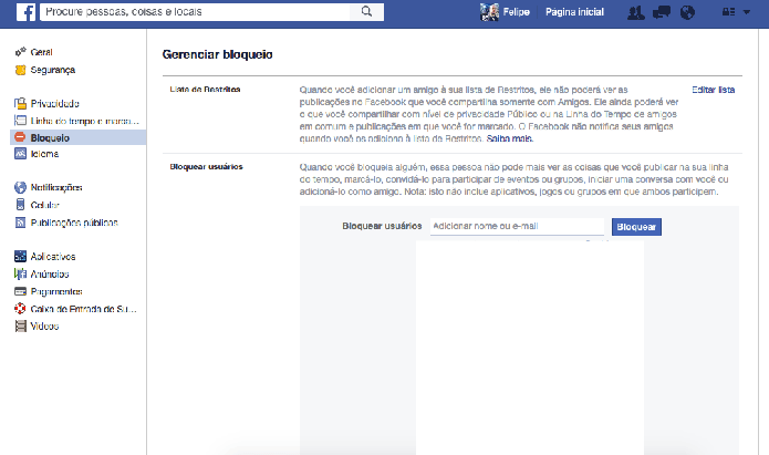 Como bloquear mensagens e convites de uma pessoa no Facebook (Foto: Reprodução/Felipe Vinha)