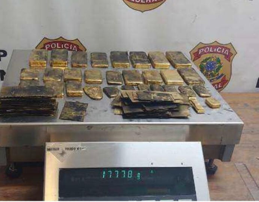 Quase 18 quilos de ouro foram apreendidos — Foto: Divulgação