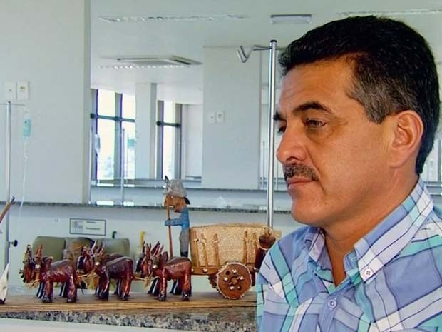 Fazendeiro doou dinheiro da venda dos bois em Barretos para Hospital do Câncer em Passos, MG (Foto: Reprodução EPTV / Luciano Tolentino)
