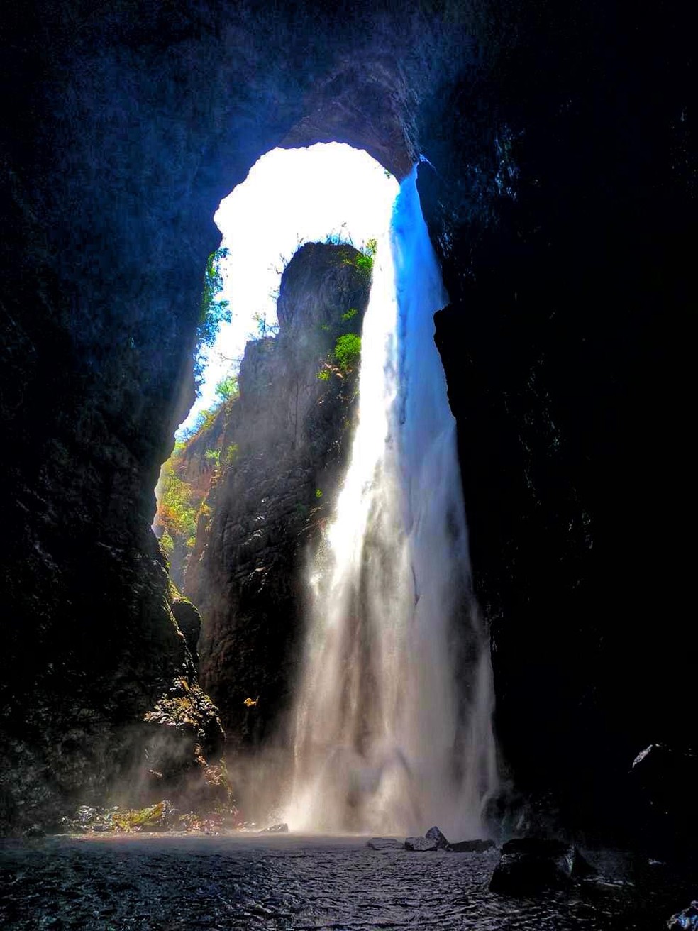Cachoeira do Dragão, na Chapada dos Veadeiros (GO) — Foto: Rodney Silveira/Arquivo pessoal