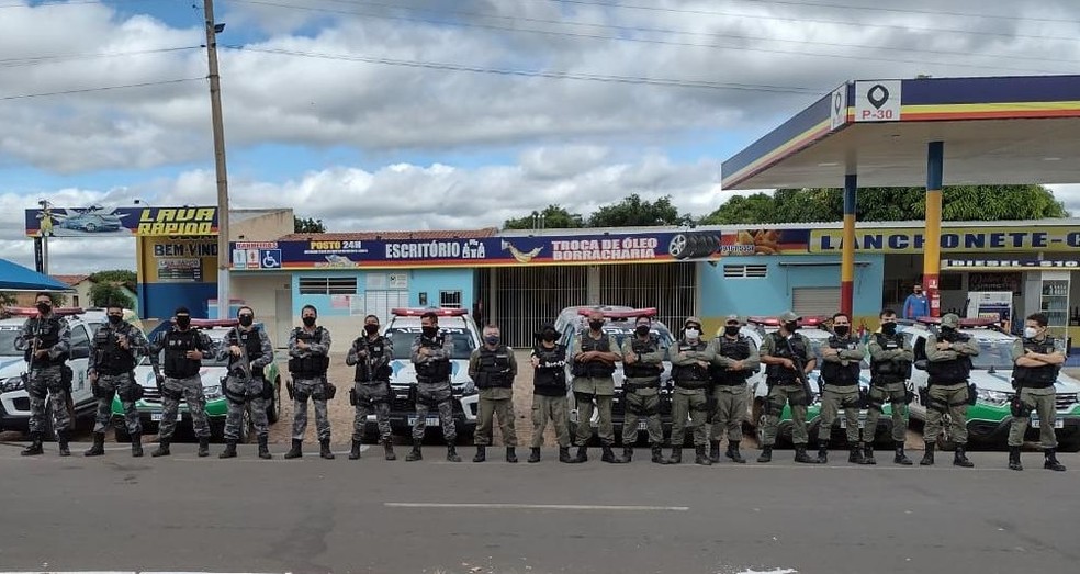Operação realizada pela PM em Paes Landim — Foto: Divulgação/PM-PI