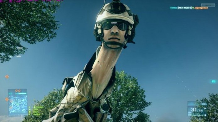 Battlefield 3: jogo apresentava bizarro bug que deformava personagem (Foto: Reprodução/Reddit)