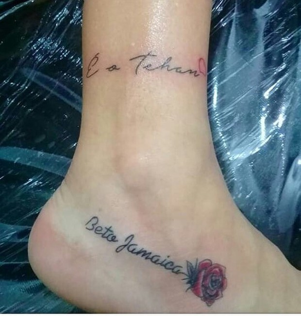 Fã tatua o nome de Beto Jamaica (Foto: Reprodução / Instagram)
