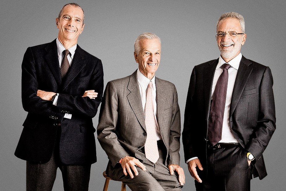 Beto Sicupira, Jorge Paulo Lemann e Marcel Telles (da esquerda para a direita): “capitalistas puro-sangue”, segundo Sergio Rial