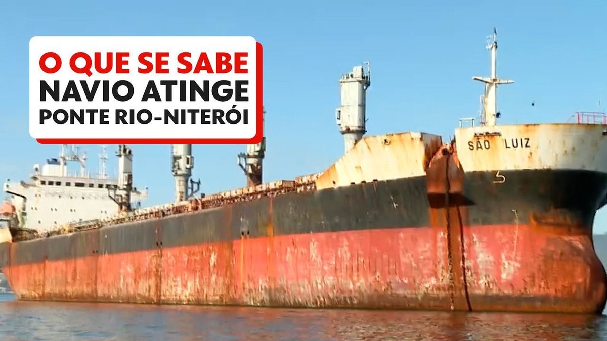 Navio bate na Ponte RioNiterói o