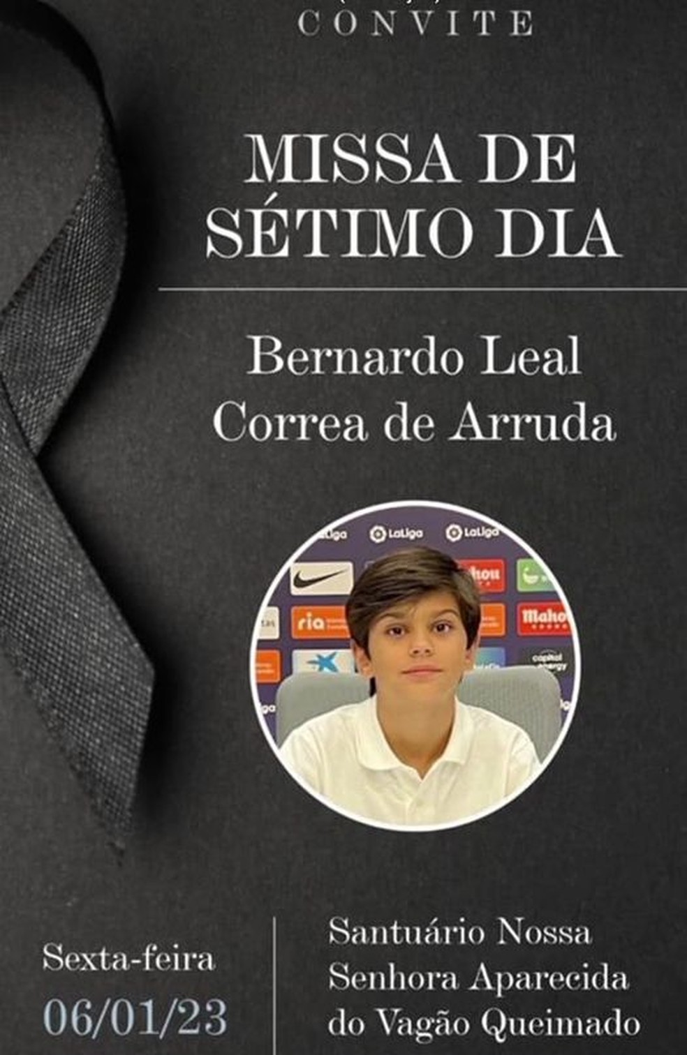 Missa de sétimo dia será realizada em Ourinhos — Foto: Reprodução/Facebook
