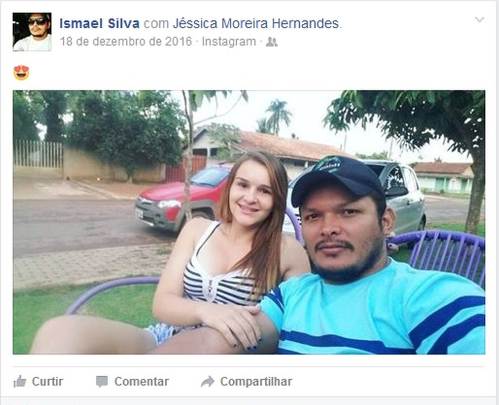 JÃ©ssica foi morta com 13 facadas em em abril de 2017 (Foto: Facebook/ReproduÃ§Ã£o)