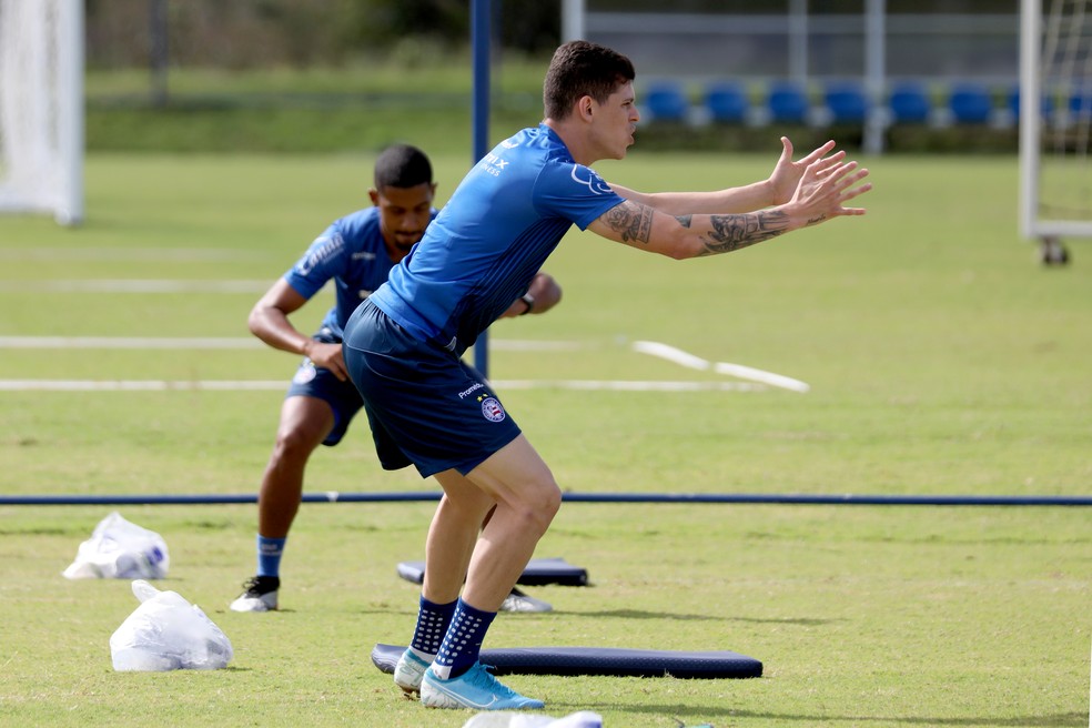 Ronaldo fez dois jogos na atual temporada, todos saindo do banco — Foto: Felipe Oliveira/Divulgação EC Bahia