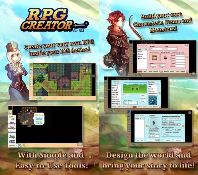 RPG Creator: aplicativo é a versão de RPG Maker para dispositivos móveis (Foto: Reprodução/Paulo Vasconcellos)