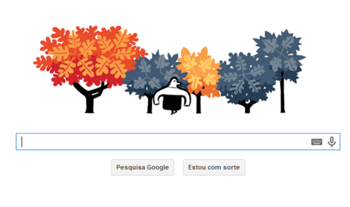 Doodle do Google destaca mudança da cor das folhas das árvores a partir do equinócio de outono (Foto: Reprodução/Elson de Souza) (Foto: Doodle do Google destaca mudança da cor das folhas das árvores a partir do equinócio de outono (Foto: Reprodução/Elson de Souza))