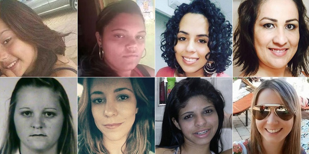 Mulheres vítimas de feminicidio durante a semana (Foto: Arte/G1)