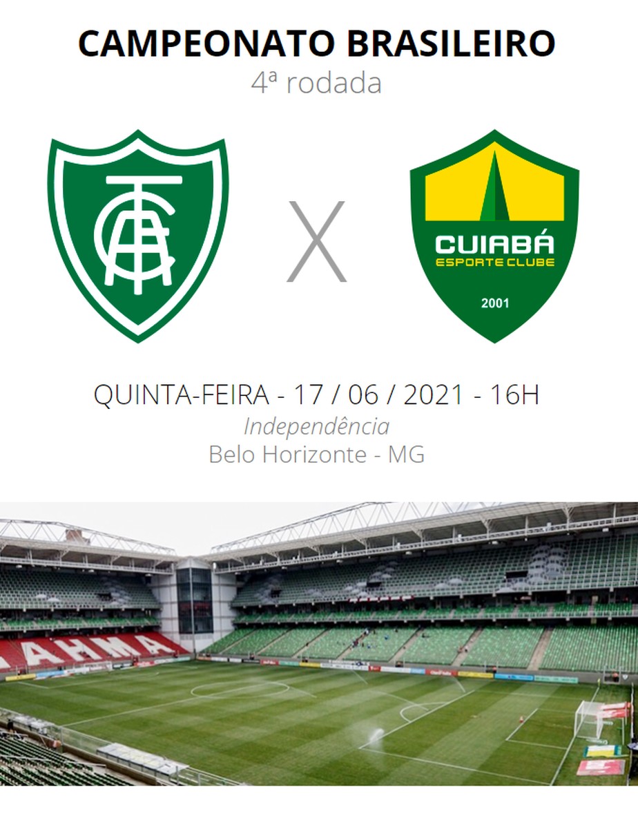 America Mg X Cuiaba Veja Onde Assistir Escalacoes Desfalques E Arbitragem Do Confronto Brasileirao Serie A Ge