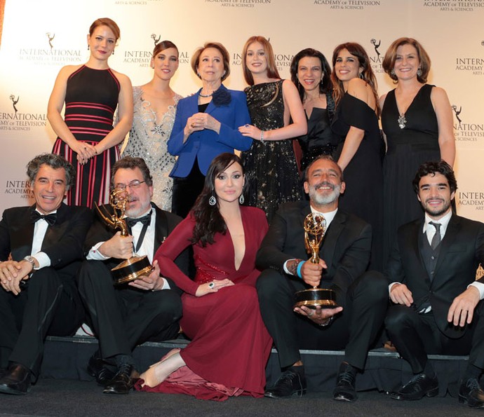 Elenco de 'Império' e de 'Doce de Mãe' no Emmy Internacional 2015 (Foto: TV Globo/ Luiz C. Ribeiro)