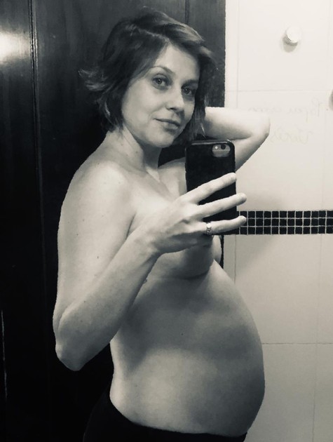 Christiana Ubach, grávida de seu primeiro filho (Foto: Arquivo pessoal)