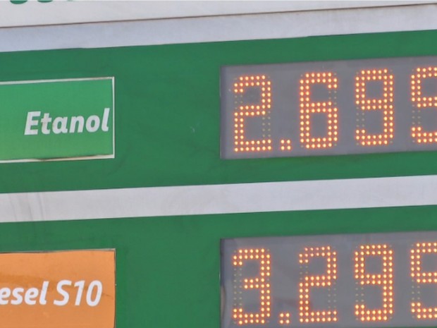 Etanol sobe para R$ 2,69 em alguns postos de Cuiabá (Foto: Reprodução/TVCA)