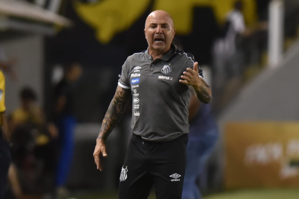 Jorge Sampaoli, técnico do Santos — Foto: Ivan Storti/Santos FC