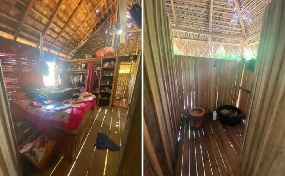 Cômodos de uma das casas da comunidade 'Lucas'. — Foto: MPT PA AM