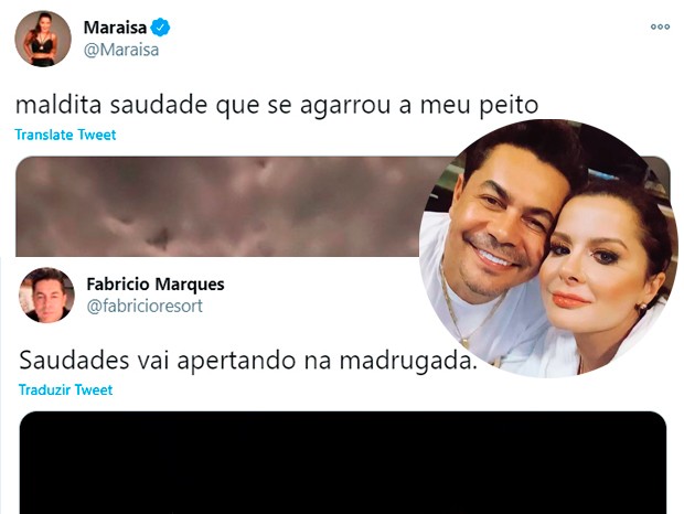 Maraísa e Fabrício Marques falam sobre saudade  em rede social (Foto: Reprodução/Instagram)