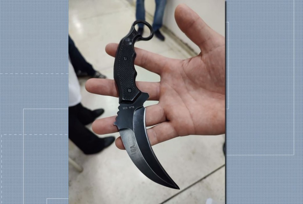 Suspeito usou uma faca para ameaçar e agrediu profissionais de saúde de uma UPA de Londrina — Foto: Reprodução/RPC