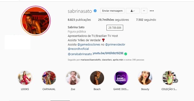 Juliette passa Sabrina Sato no Instagram (Foto: Reprodução/Instagram)