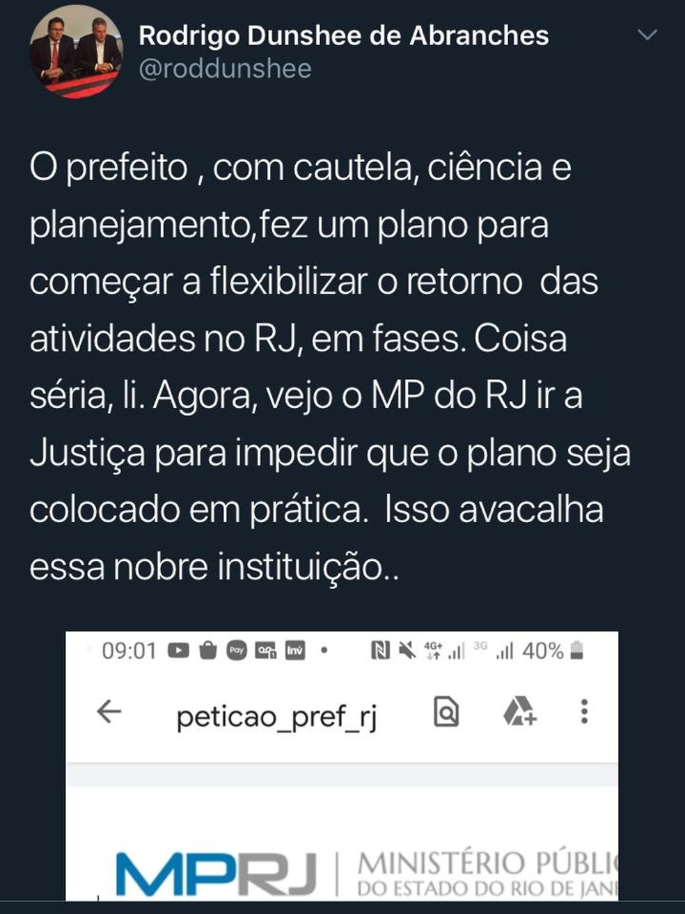 VP jurídico do Flamengo, Rodrigo Dunshee critica Ministério Público — Foto: Reprodução