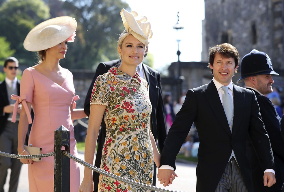  James Blunt e sua mulher, Sofia Wellesley (Foto: Gareth Fuller/AP)