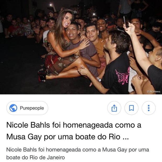 Nicole Bahls se defende de ataques homofóbicos (Foto: Reprodução/Instagram)