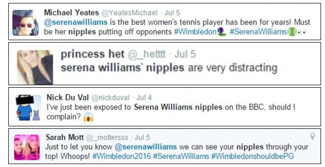 Os comentários sobre o farol aceso de Serena WIlliams (Foto: Reprodução/ Twitter)