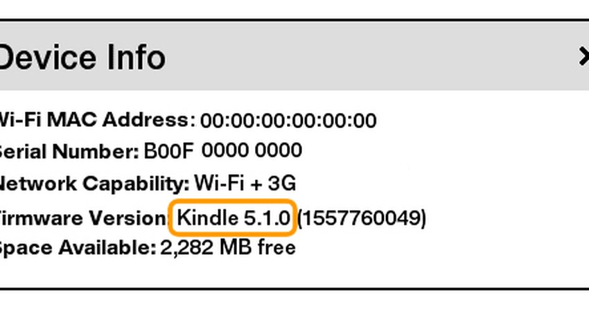 get mac address for kindle paperwhite