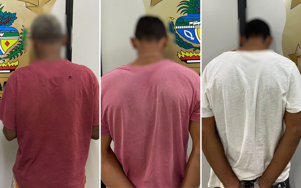 Trio é preso suspeito de matar homem com socos e pedradas após saírem para beber, em Planaltina de Goiás — Foto: Polícia Civil/Reprodução
