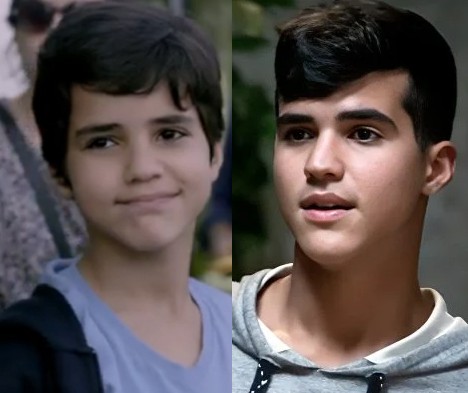 Hoje com 20 anos, Drico Alves está em "Travessia". Começou em "Joia rara" e depois teve um papel maior em "Império" — Foto: Reprodução/Globo