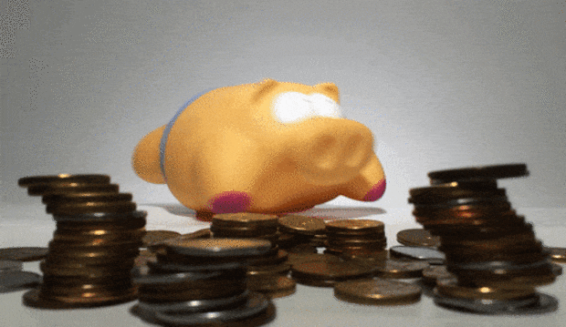 GIF: Porquinho de poupança, dinheiro, moedas, Mega-Sena (Foto: Fábio Tito/G1)