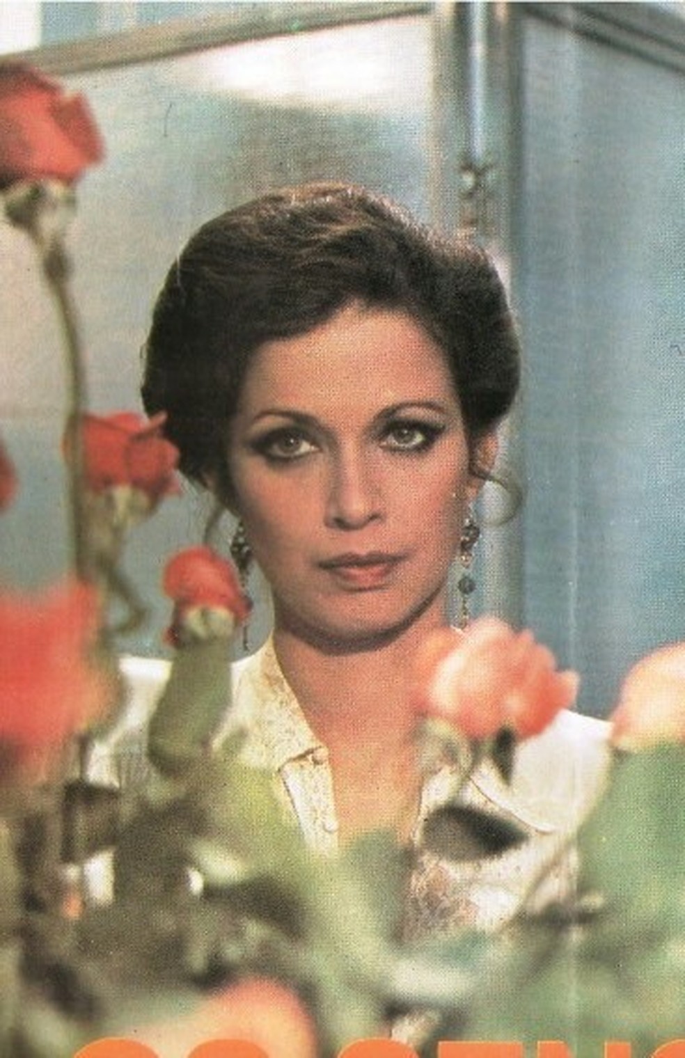 Atriz Neila Tavares em 1975 durante a produção do filme 'Os Senssuais, Cronica de Uma Família Pequeno Burguesa' — Foto: Reprodução