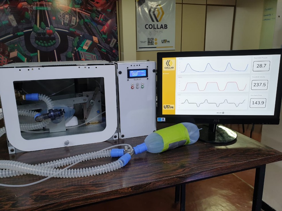 Modelo do ventilador AIR One desenvolvido pela UTFPR de Ponta Grossa — Foto: AIR One/UTFPR