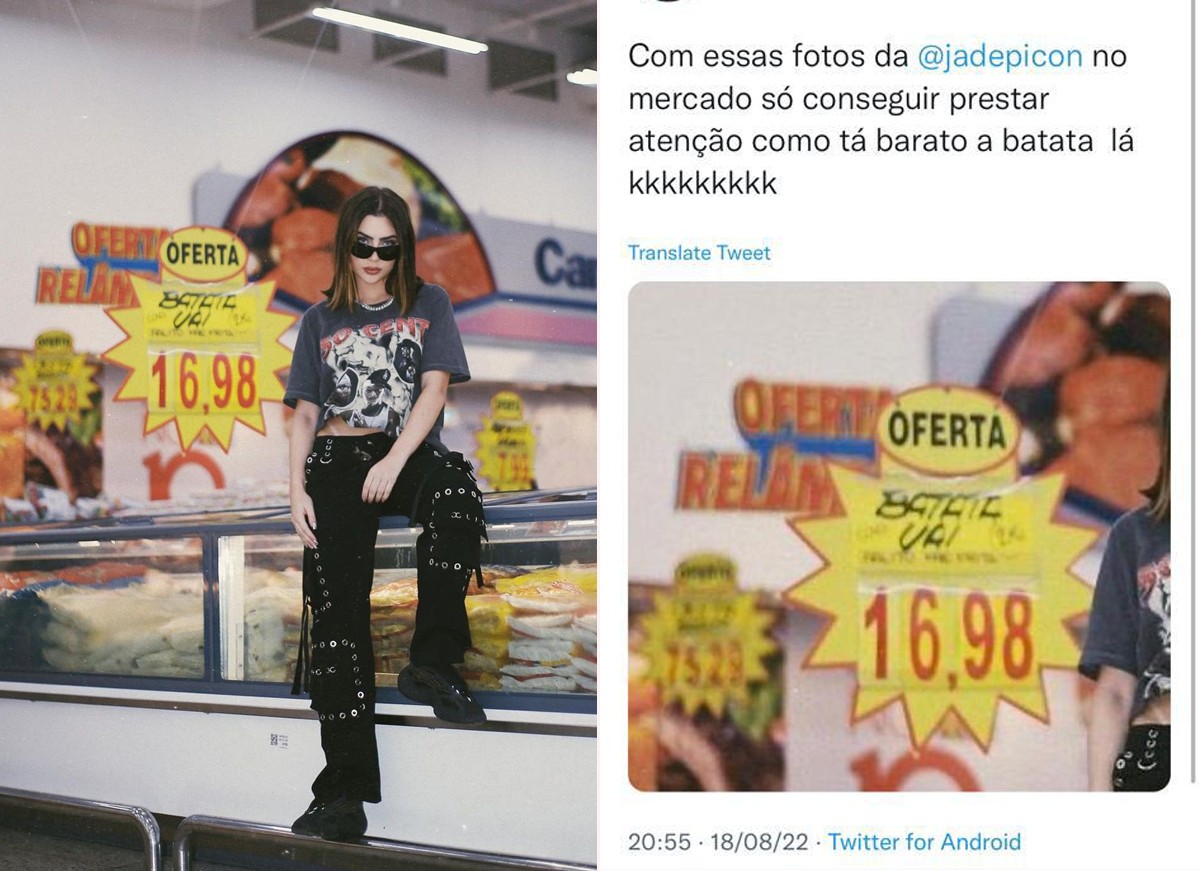 Internautas comentam fotos de Jade Picon em mercado (Foto: Reprodução Instagram)