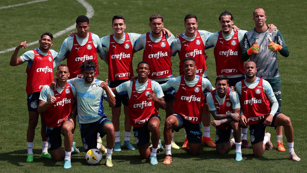 Treino do Palmeiras na Academia de Futebol — Foto: Cesar Greco/Palmeiras