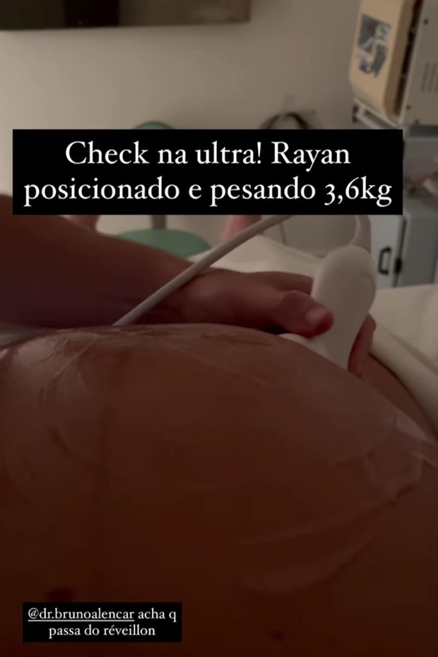 Kyra Gracie e Malvino Salvador fazem bolão para o nascimento de Rayan (Foto: Reprodução/Instagram)