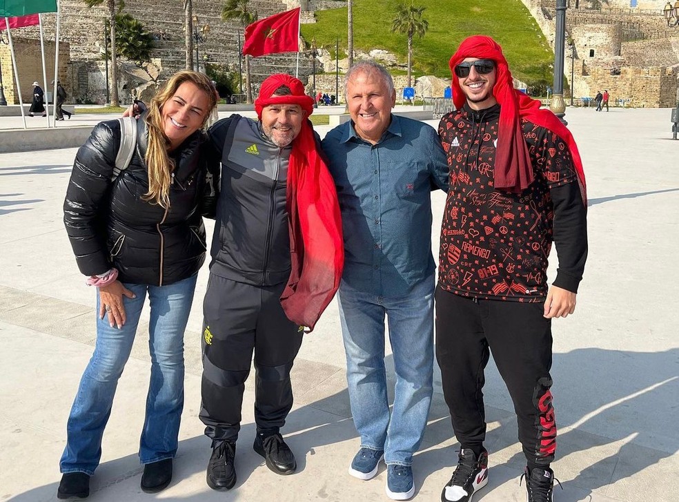 Zico em Marrocos para acompanhar o Flamengo no Mundial &mdash; Foto: Divulga&ccedil;&atilde;o / Arquivo Pessoal