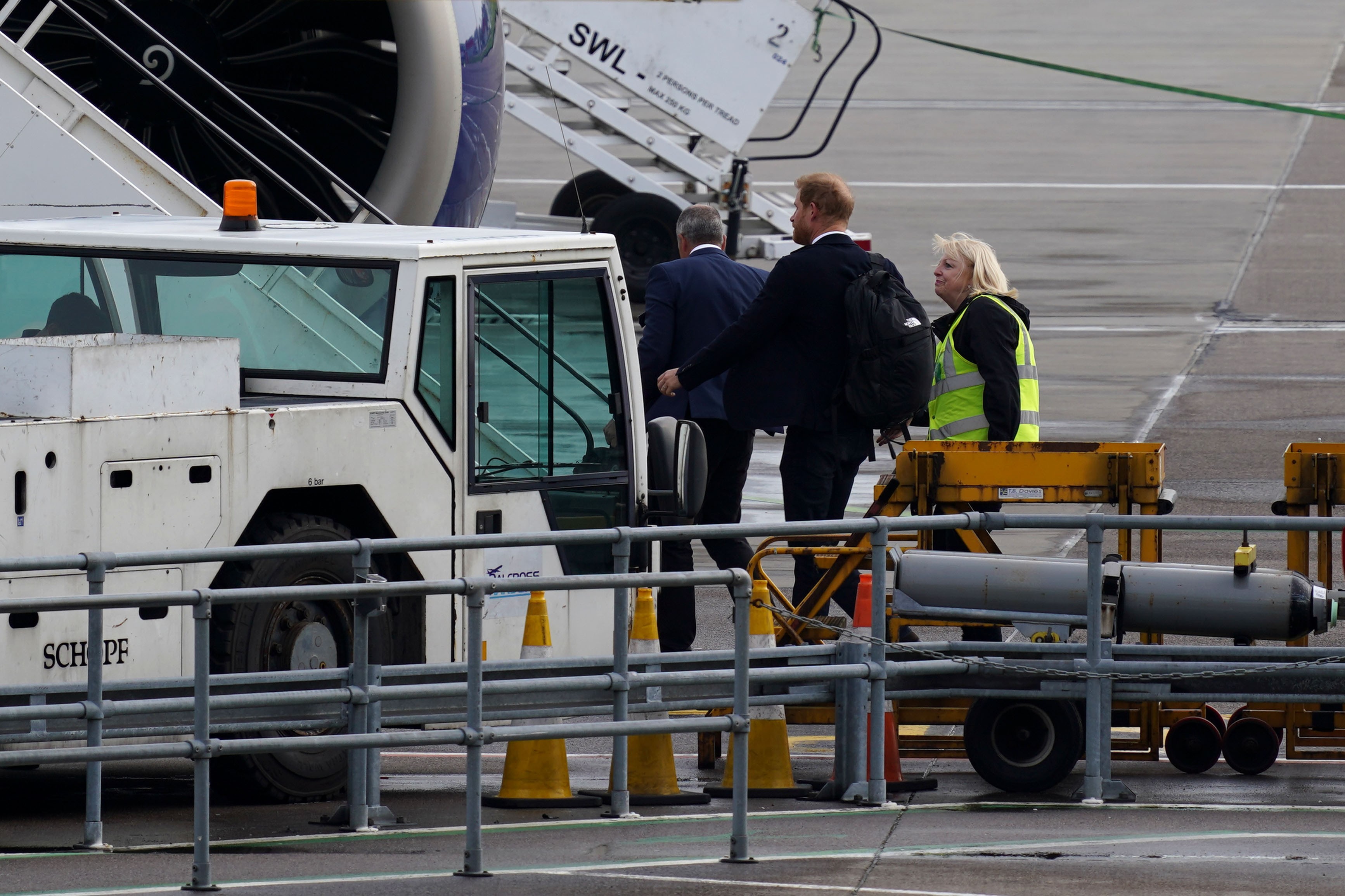 Príncipe Harry desembarcou em Londres na manhã desta sexta-feira (Foto: Getty Images)