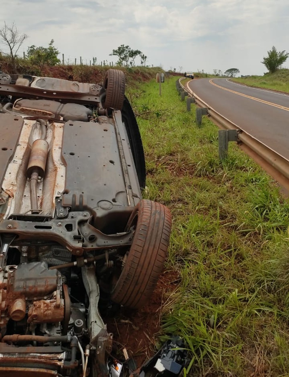 Militares não encontraram ninguém no local do acidente — Foto: Reprodução