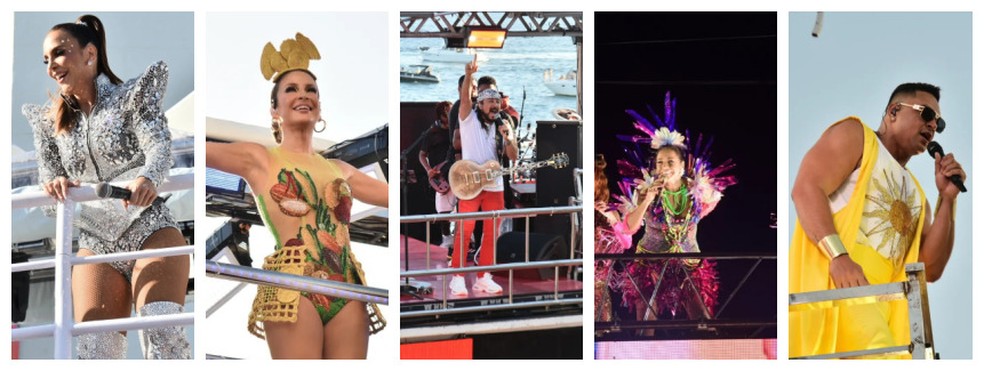 Quinto dia do carnaval de Salvador tem Ivete Sangalo, Claudia Leitte, Bell Marques, Daniela e Xanddy Hamonia — Foto: Ag. Haack
