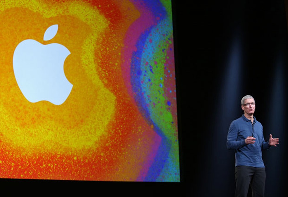 Tim Cook em evento da Apple (Foto: AFP)